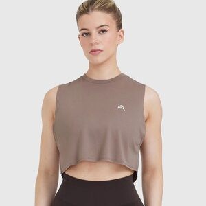 Oner Active Cool Brown Crop Muscle Tank L
